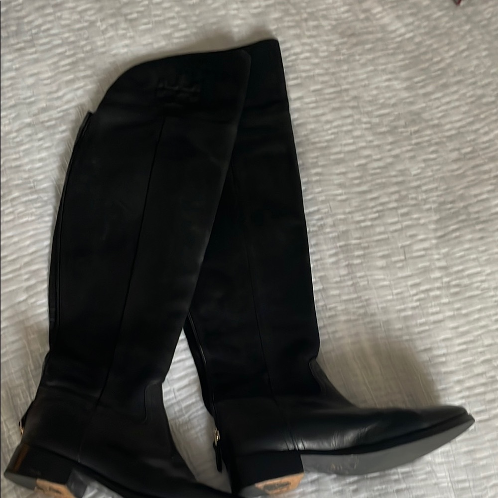 Tory Burch Elegant Black Over the Knee Boots
